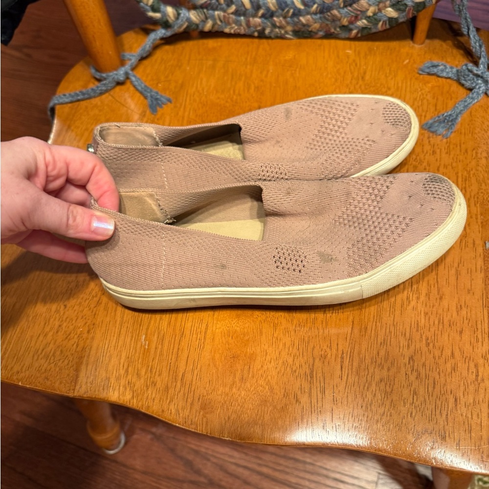 Steve Madden Beige Slip-On Sneakers